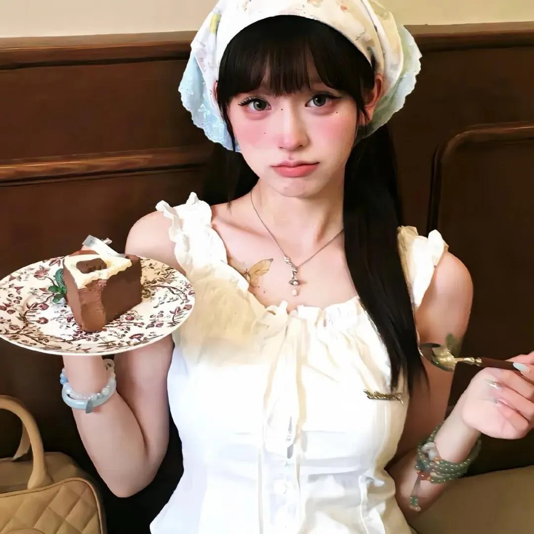 与一位女士合影